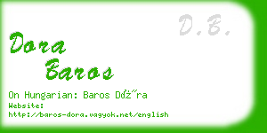 dora baros business card